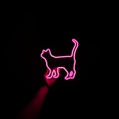 Neon LED cat Purr