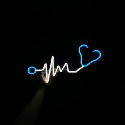 Neon LED stethoscope with lifeline