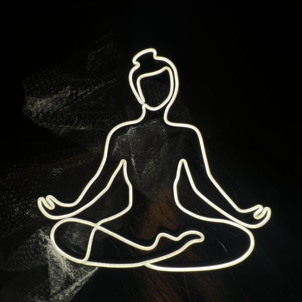 Neon led medytacja joga