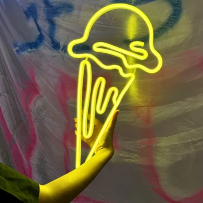 neon led lody gałka bokiem