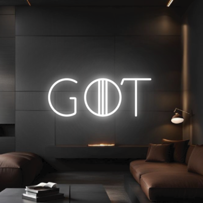 neon led game of thrones logo got