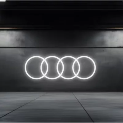 neon led logo audi