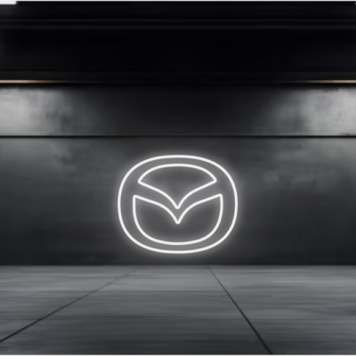 neon led logo mazda