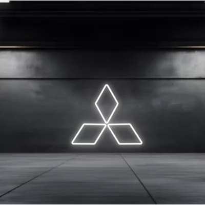 mitsubishi neon led logo