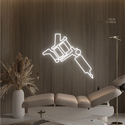 neon led tattoo machine white