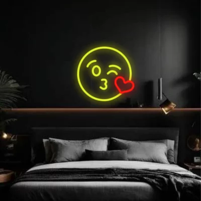 Neon led smiley face for bedroom