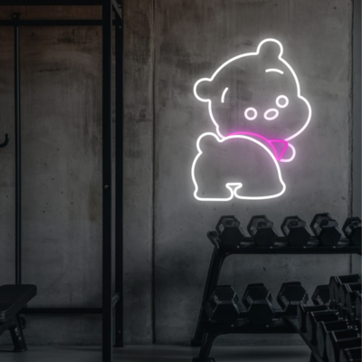 Neon LED Gym Teddy Bear