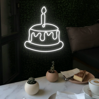 Neon LED Cake for Restaurants