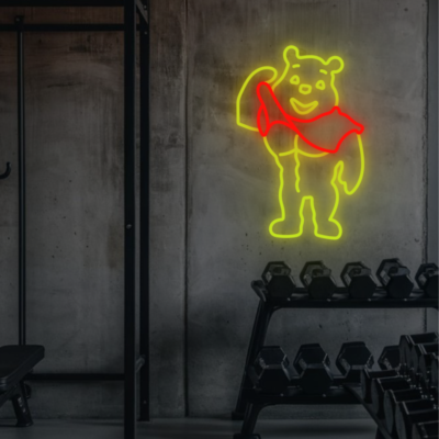 Neon LED Sporty Winnie the Pooh Gym.