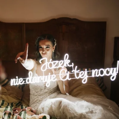 neon led goat I will not give you this night