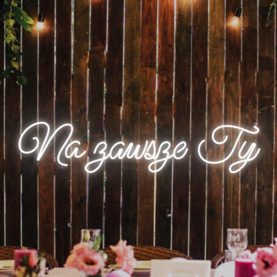 neon led forever you white