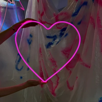 neon led serce od ręki