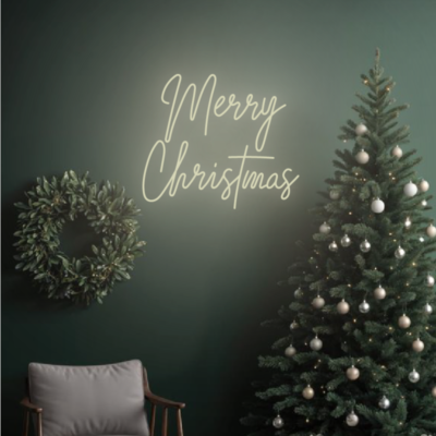 Neon led merry christmas