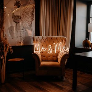 Neon led napis ślubny/